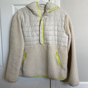 Shop Stevie puffer/sherpa pullover